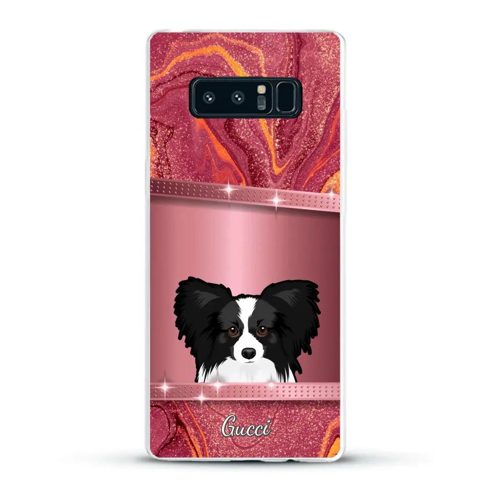 Peeking Dogs Glitter Look - Personalised Phone Case
