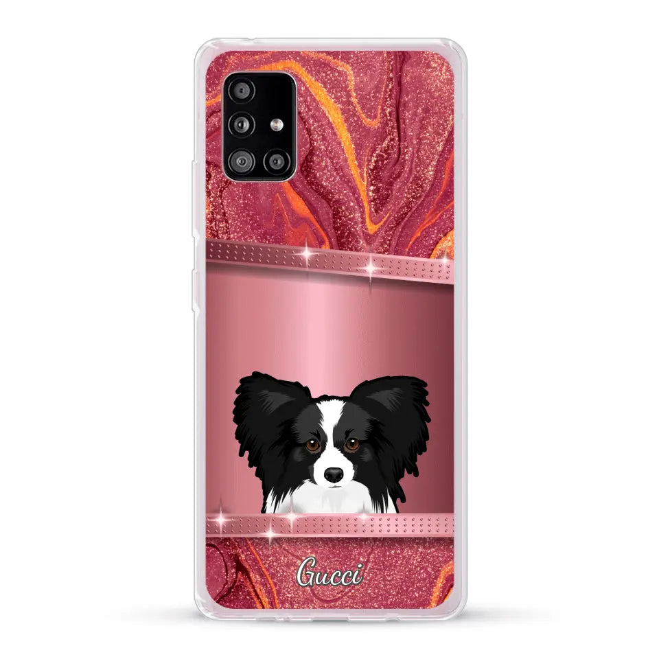 Peeking Dogs Glitter Look - Personalised Phone Case