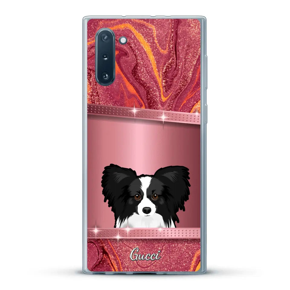 Peeking Dogs Glitter Look - Personalised Phone Case