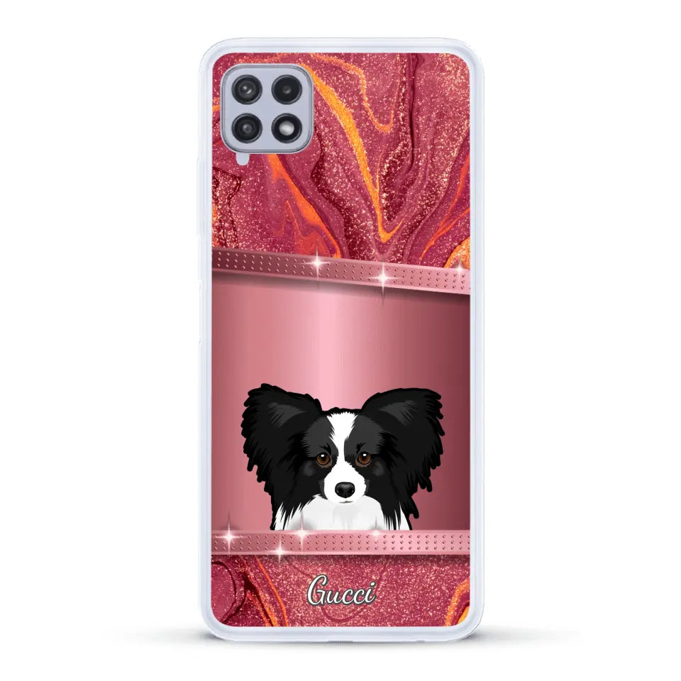 Peeking Dogs Glitter Look - Personalised Phone Case
