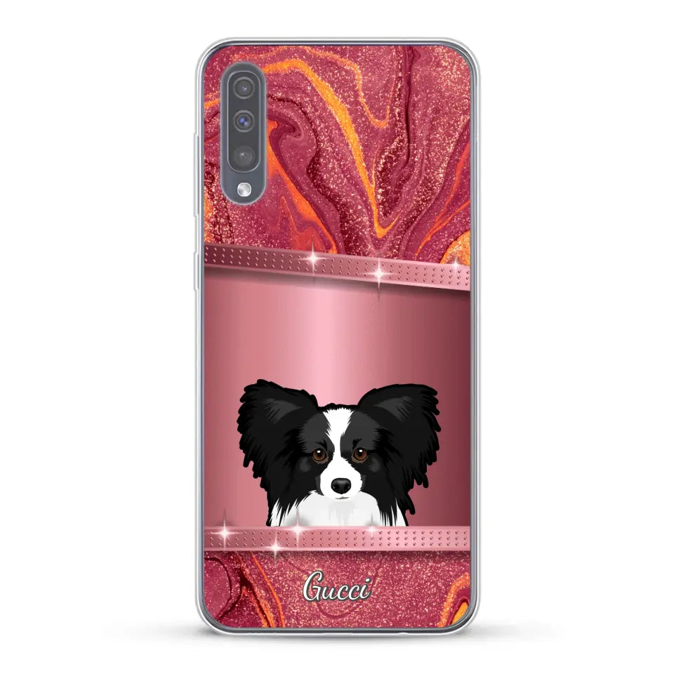 Peeking Dogs Glitter Look - Personalised Phone Case