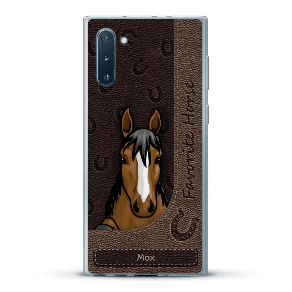 Peeking horses leather Look - Personalised Phone Case