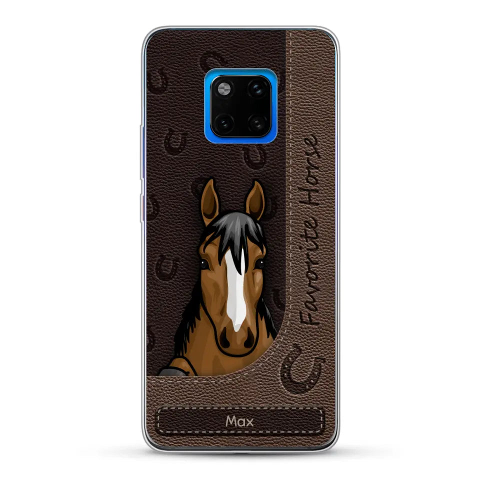 Peeking horses leather Look - Personalised Phone Case