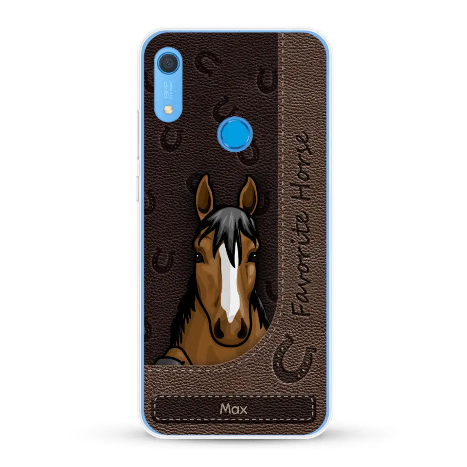 Peeking horses leather Look - Personalised Phone Case