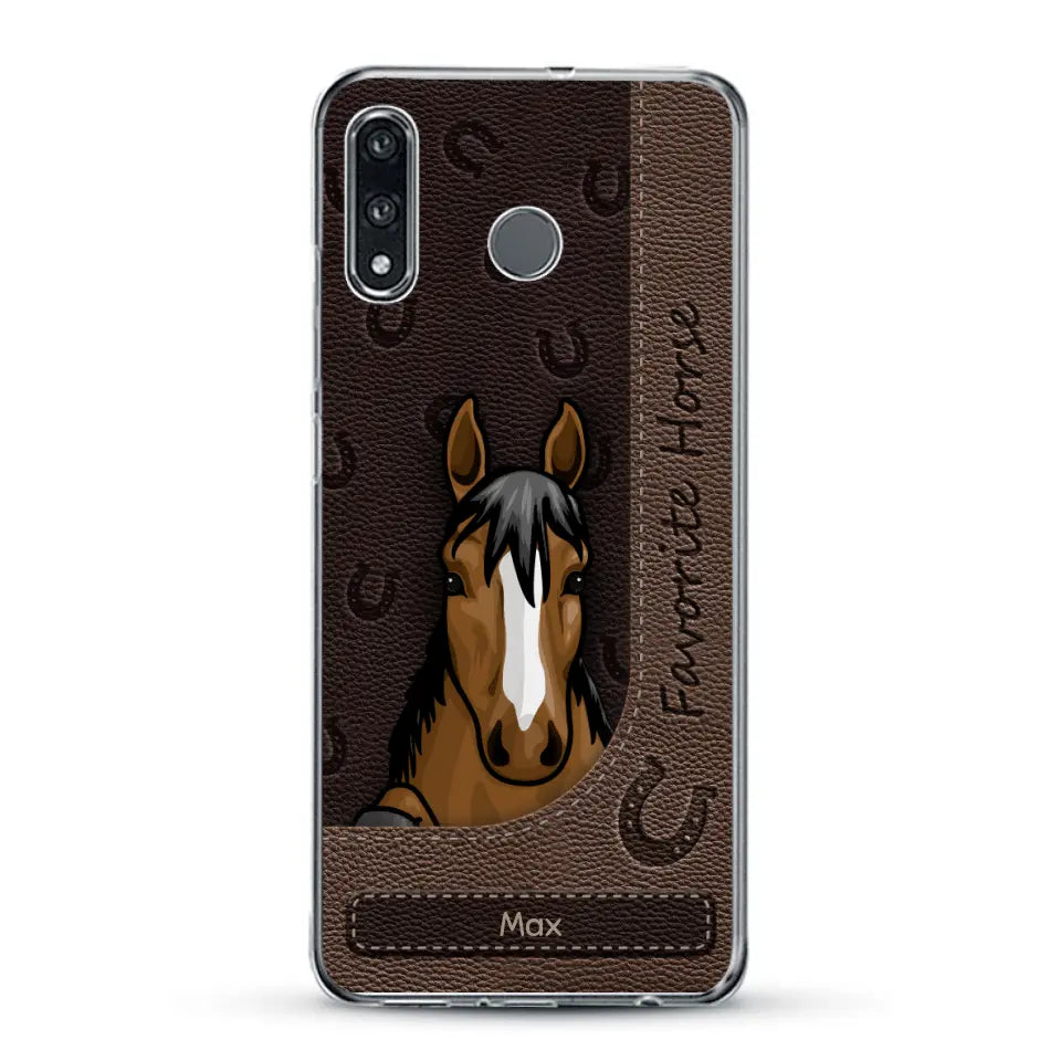 Peeking horses leather Look - Personalised Phone Case