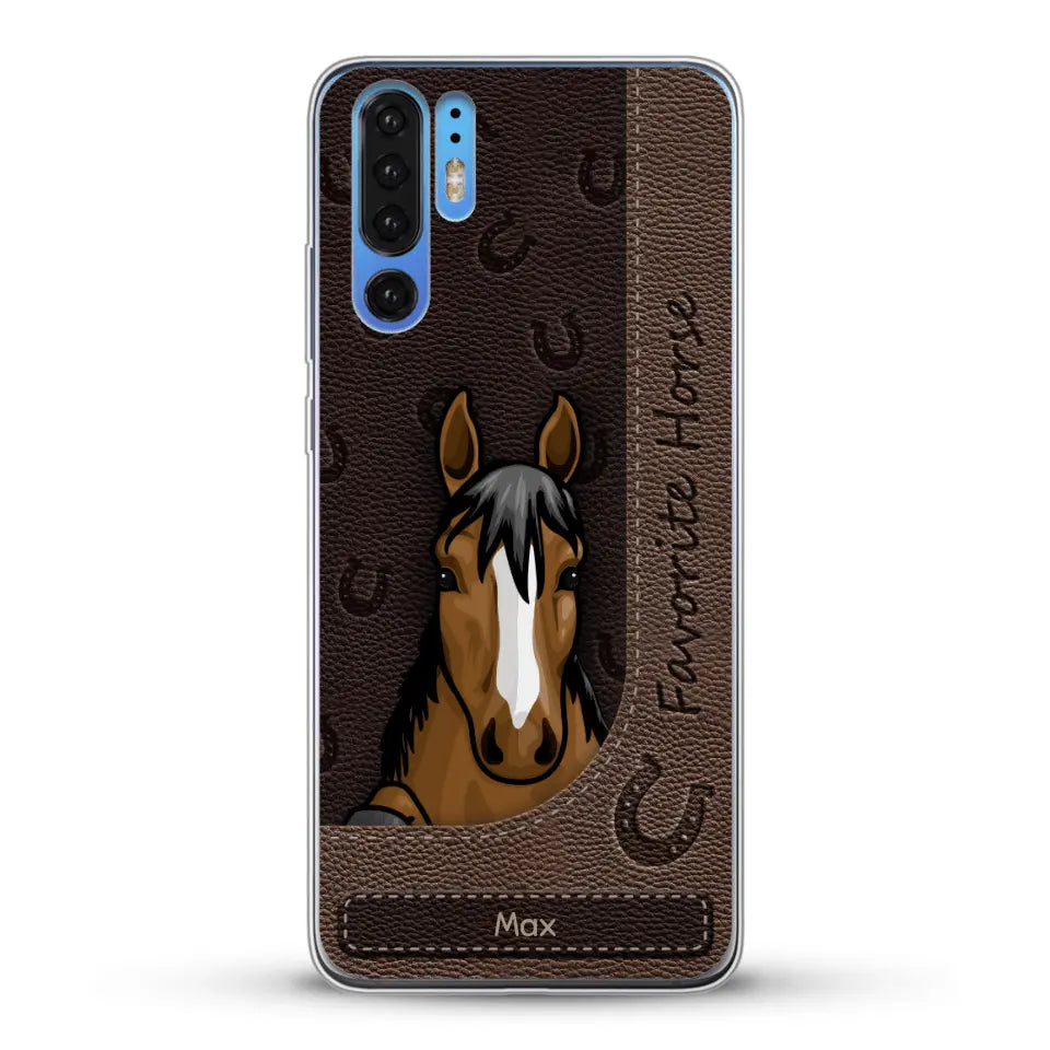 Peeking horses leather Look - Personalised Phone Case