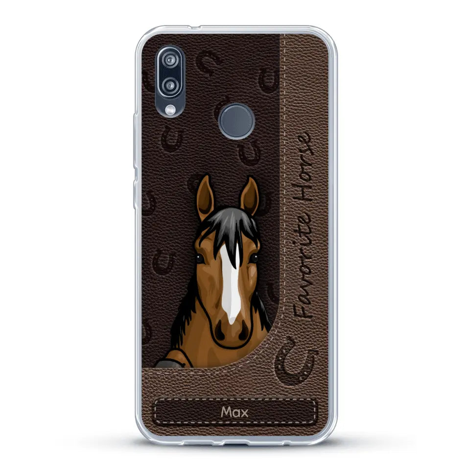 Peeking horses leather Look - Personalised Phone Case