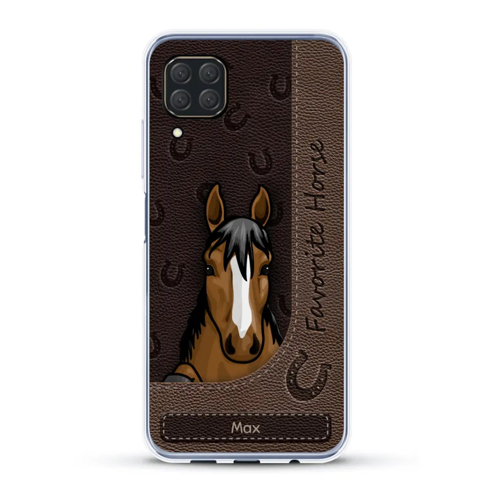 Peeking horses leather Look - Personalised Phone Case