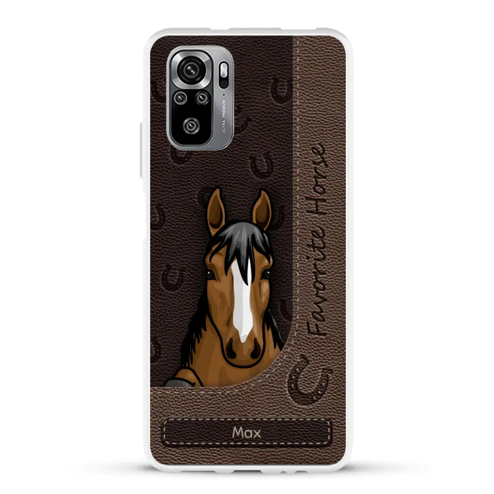 Peeking horses leather Look - Personalised Phone Case