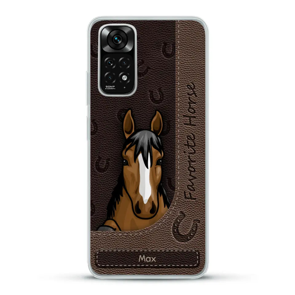 Peeking horses leather Look - Personalised Phone Case