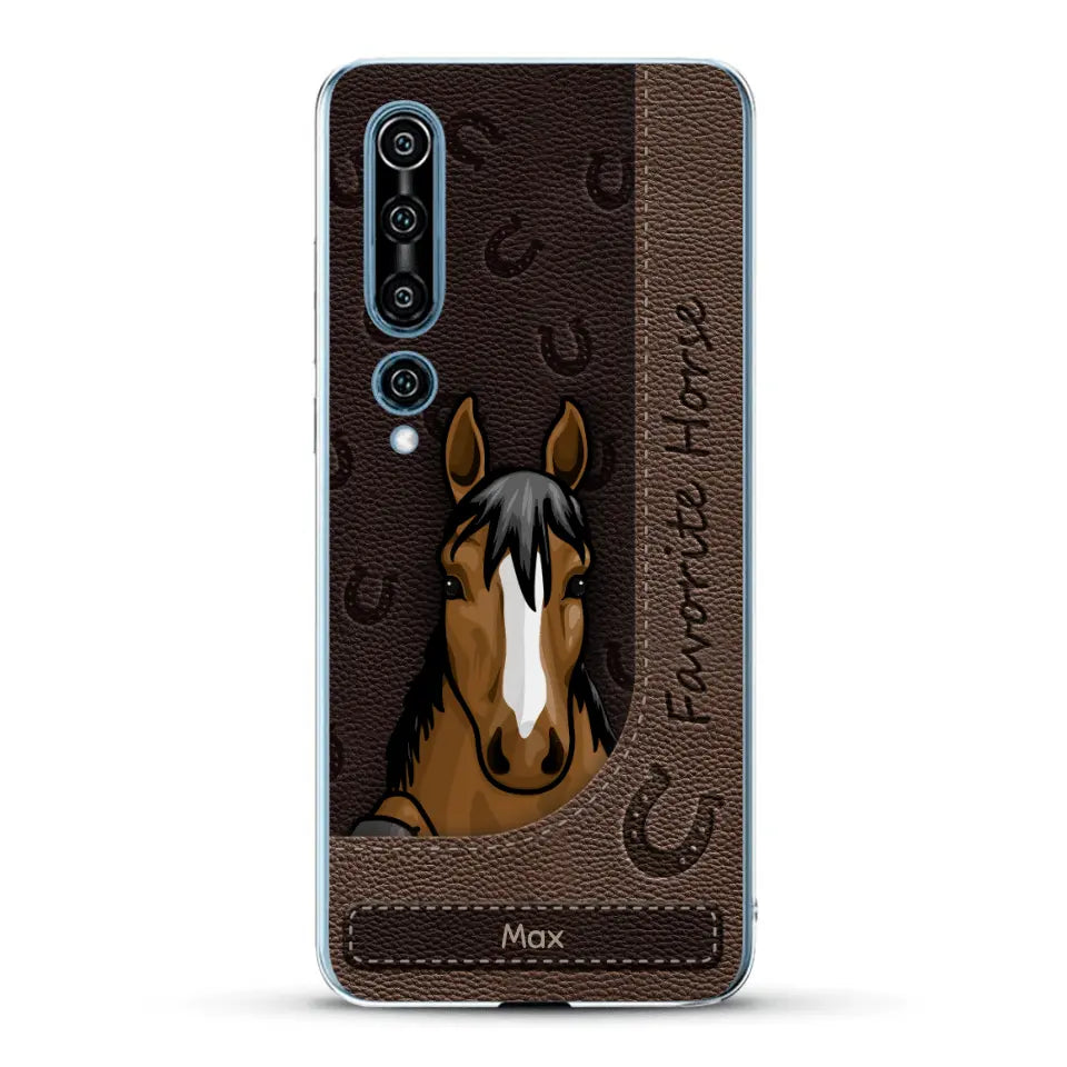 Peeking horses leather Look - Personalised Phone Case