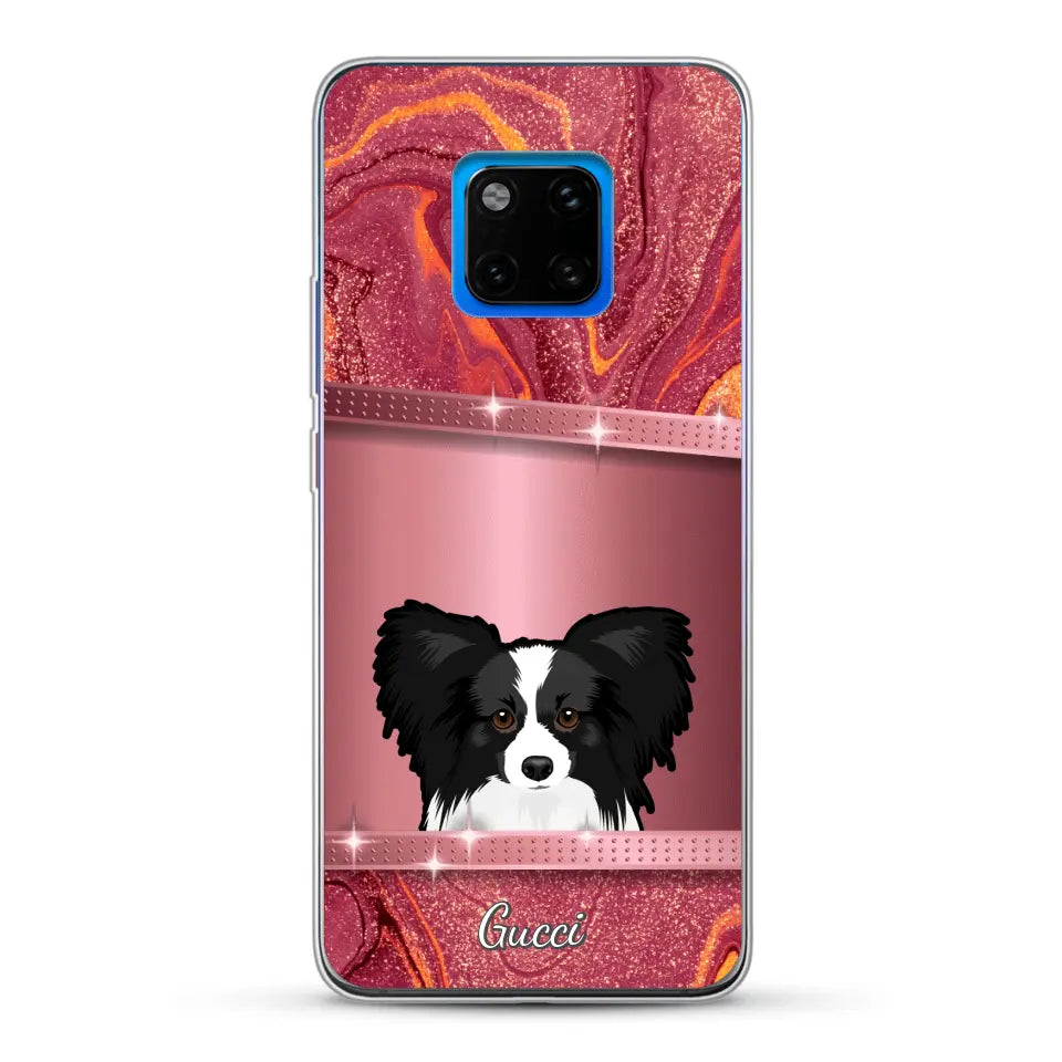 Peeking Dogs Glitter Look - Personalised Phone Case