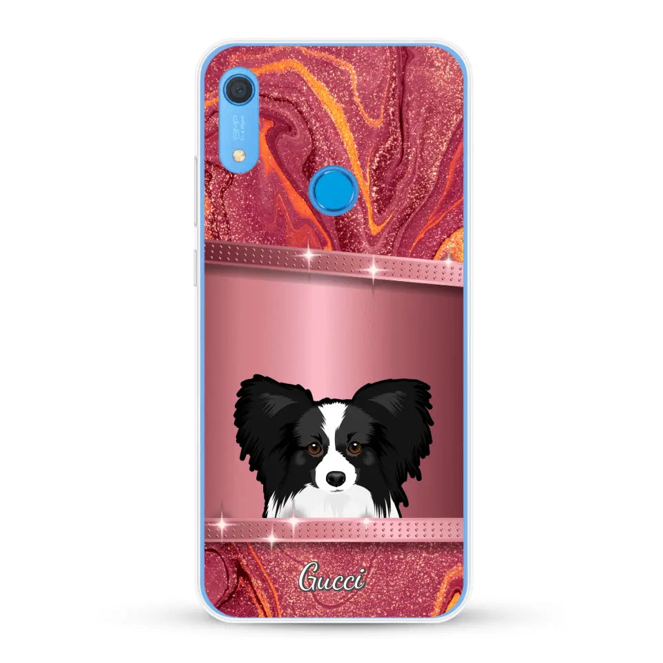 Peeking Dogs Glitter Look - Personalised Phone Case