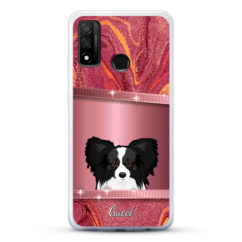 Peeking Dogs Glitter Look - Personalised Phone Case