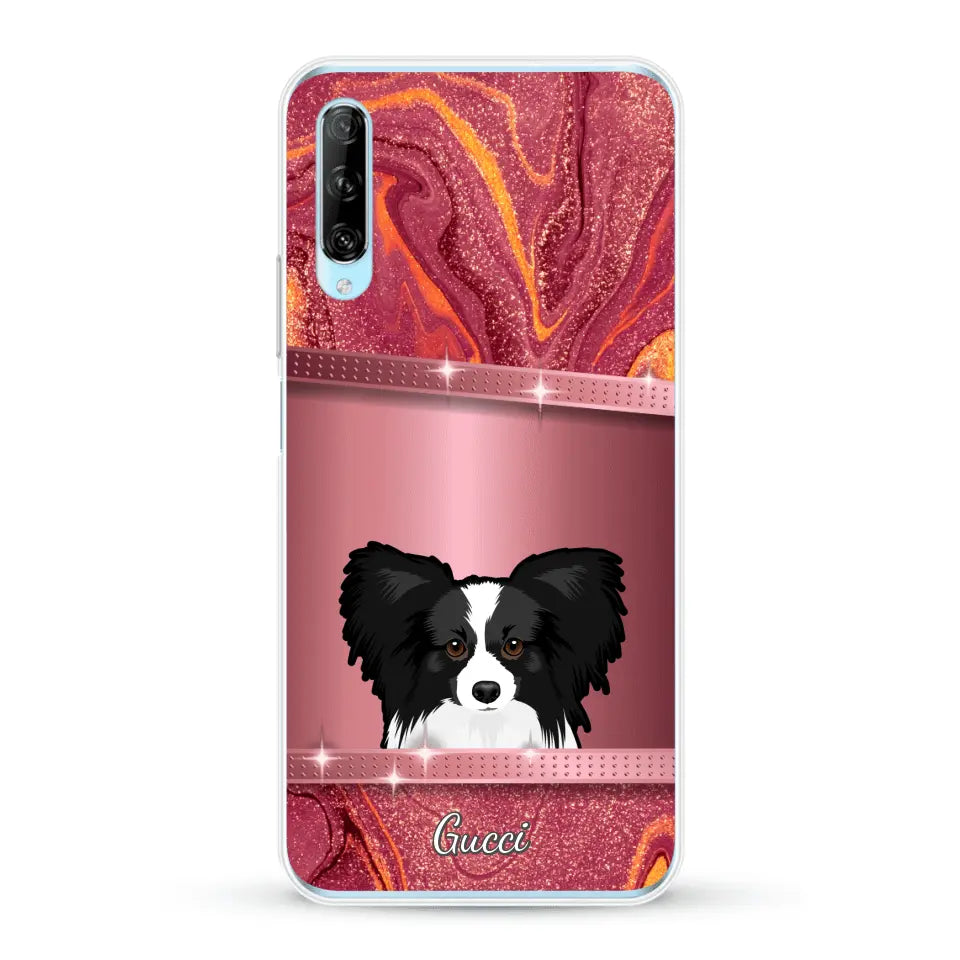 Peeking Dogs Glitter Look - Personalised Phone Case