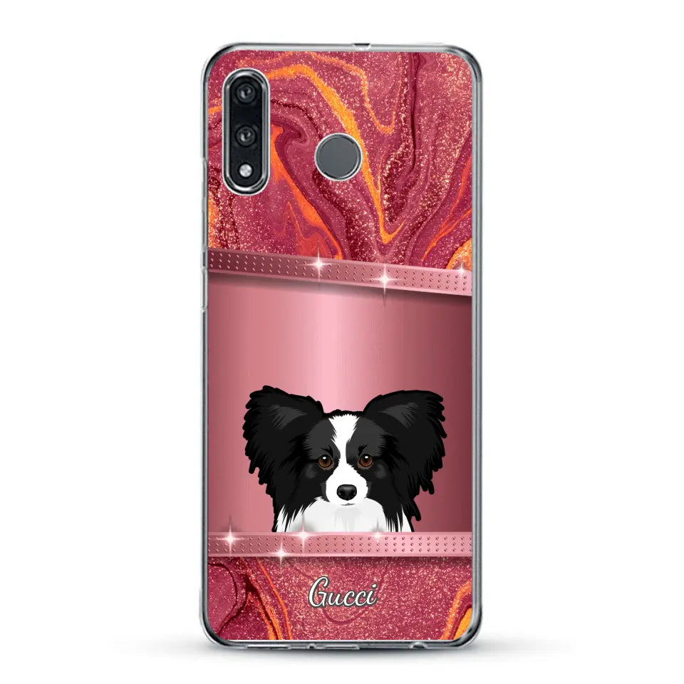 Peeking Dogs Glitter Look - Personalised Phone Case