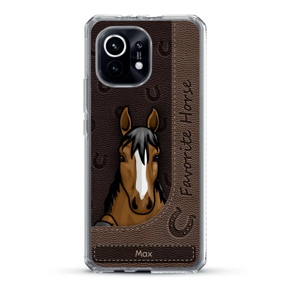 Peeking horses leather Look - Personalised Phone Case