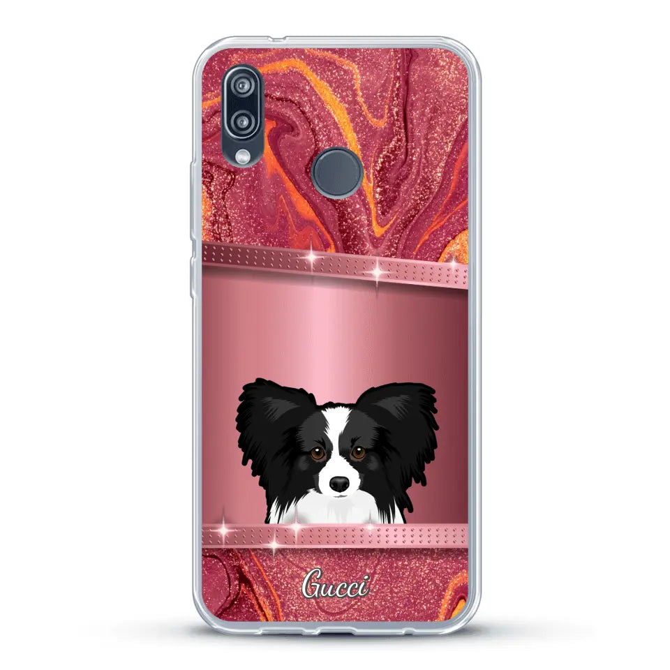 Peeking Dogs Glitter Look - Personalised Phone Case