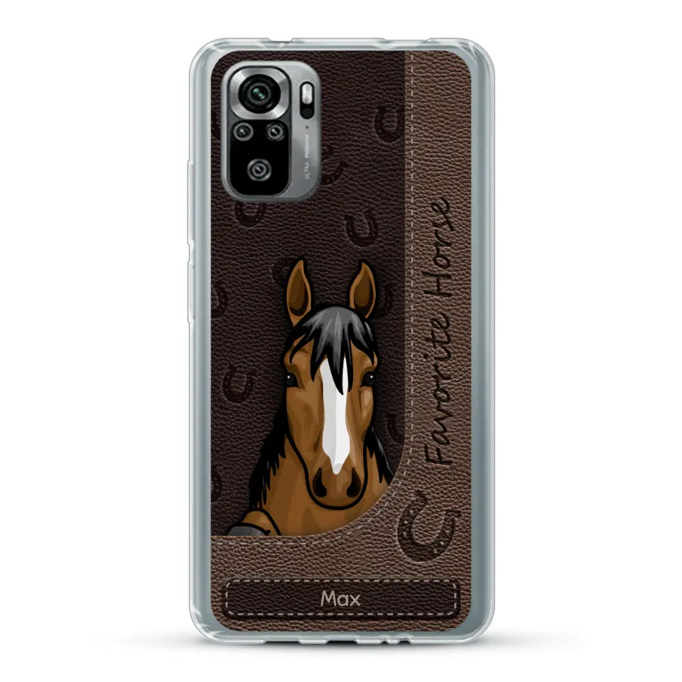 Peeking horses leather Look - Personalised Phone Case