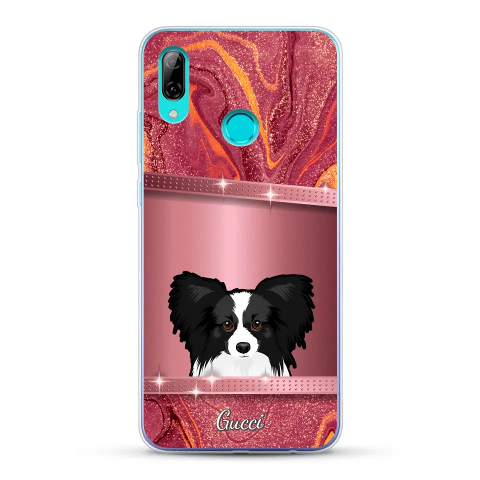 Peeking Dogs Glitter Look - Personalised Phone Case