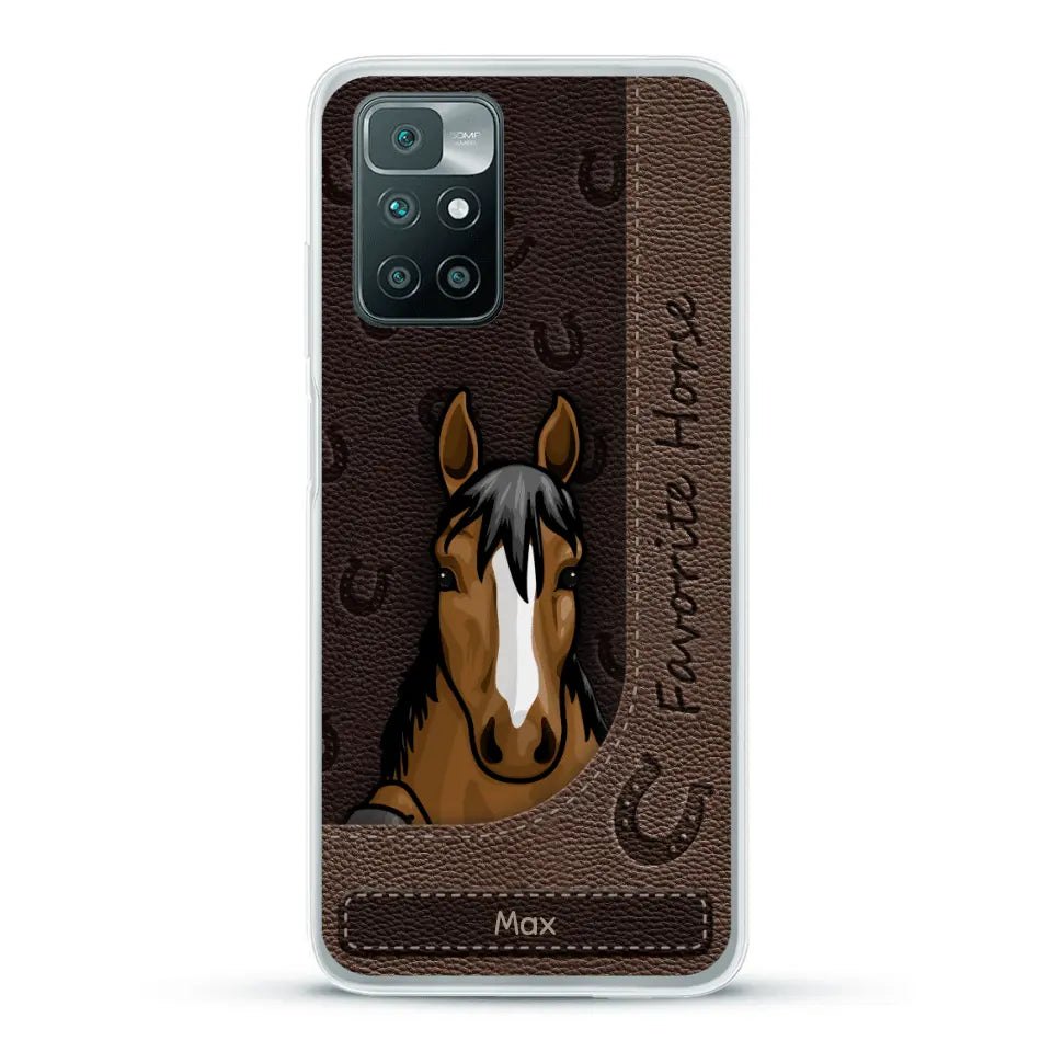 Peeking horses leather Look - Personalised Phone Case