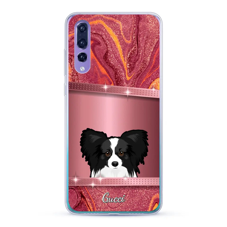 Peeking Dogs Glitter Look - Personalised Phone Case