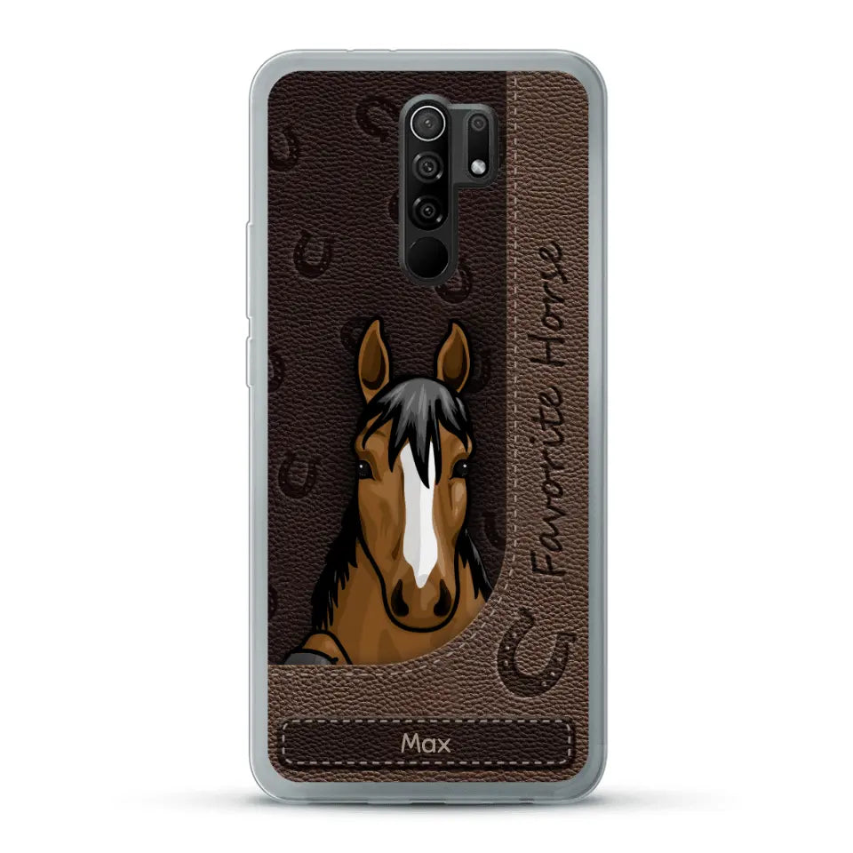 Peeking horses leather Look - Personalised Phone Case