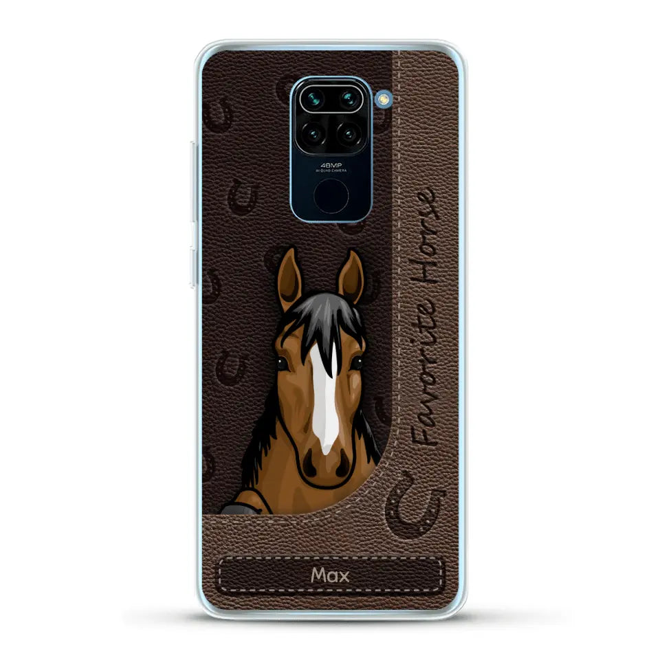 Peeking horses leather Look - Personalised Phone Case