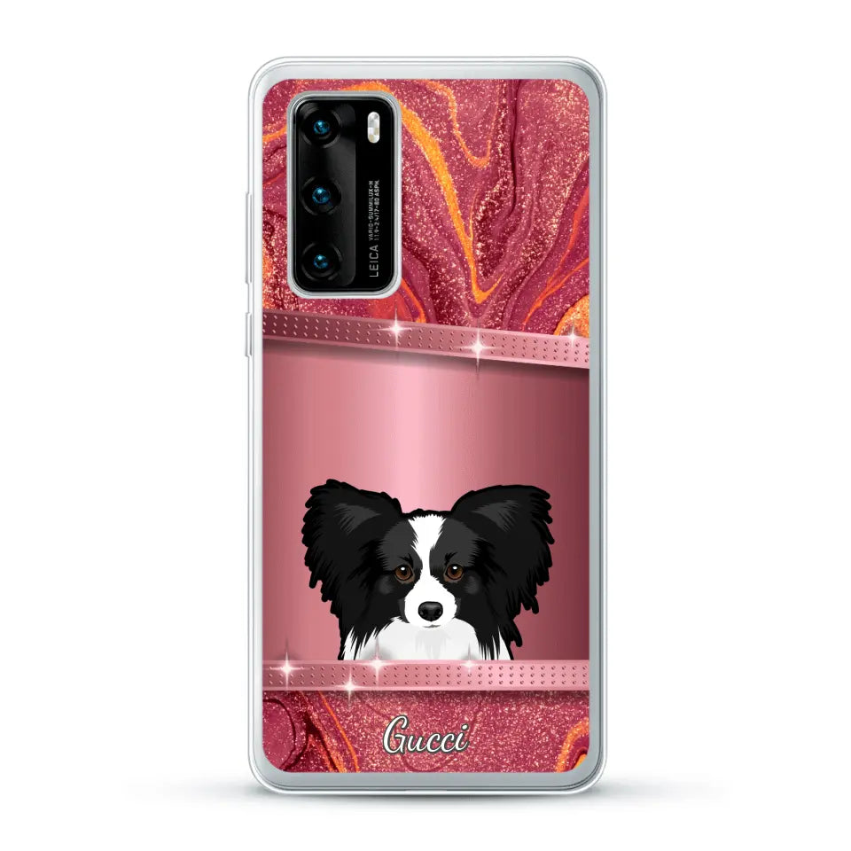 Peeking Dogs Glitter Look - Personalised Phone Case