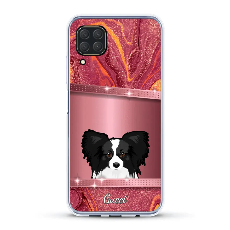 Peeking Dogs Glitter Look - Personalised Phone Case