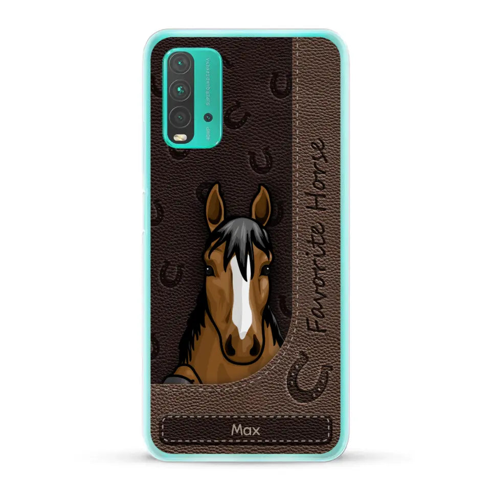 Peeking horses leather Look - Personalised Phone Case