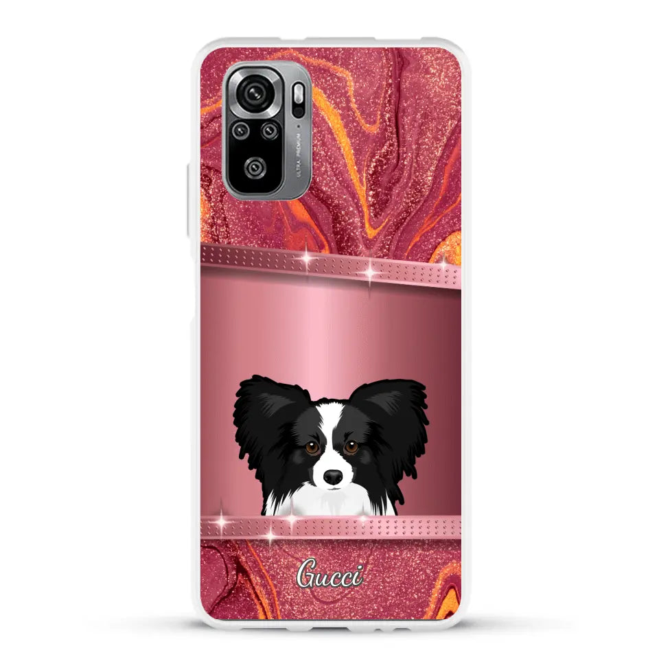 Peeking Dogs Glitter Look - Personalised Phone Case