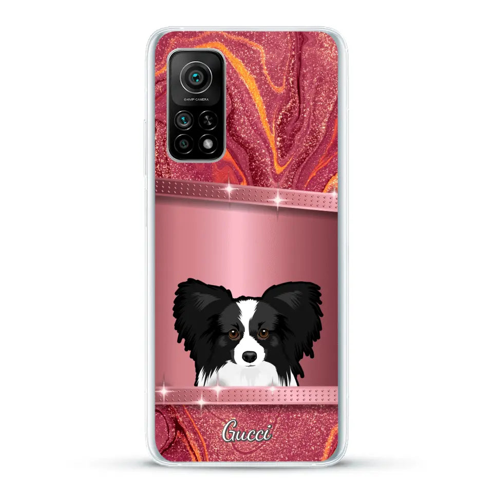 Peeking Dogs Glitter Look - Personalised Phone Case