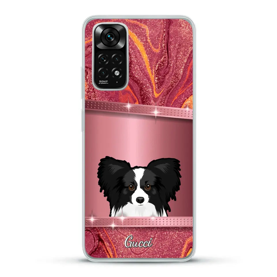 Peeking Dogs Glitter Look - Personalised Phone Case
