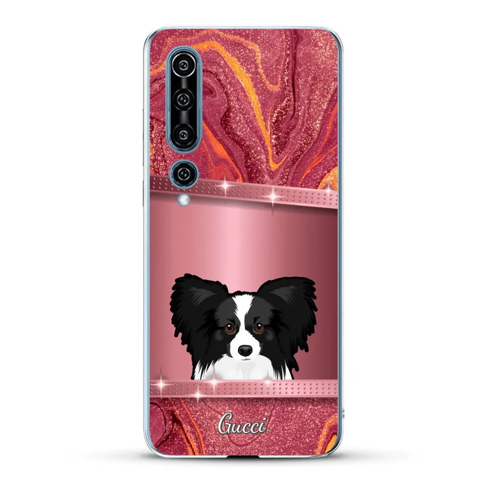 Peeking Dogs Glitter Look - Personalised Phone Case
