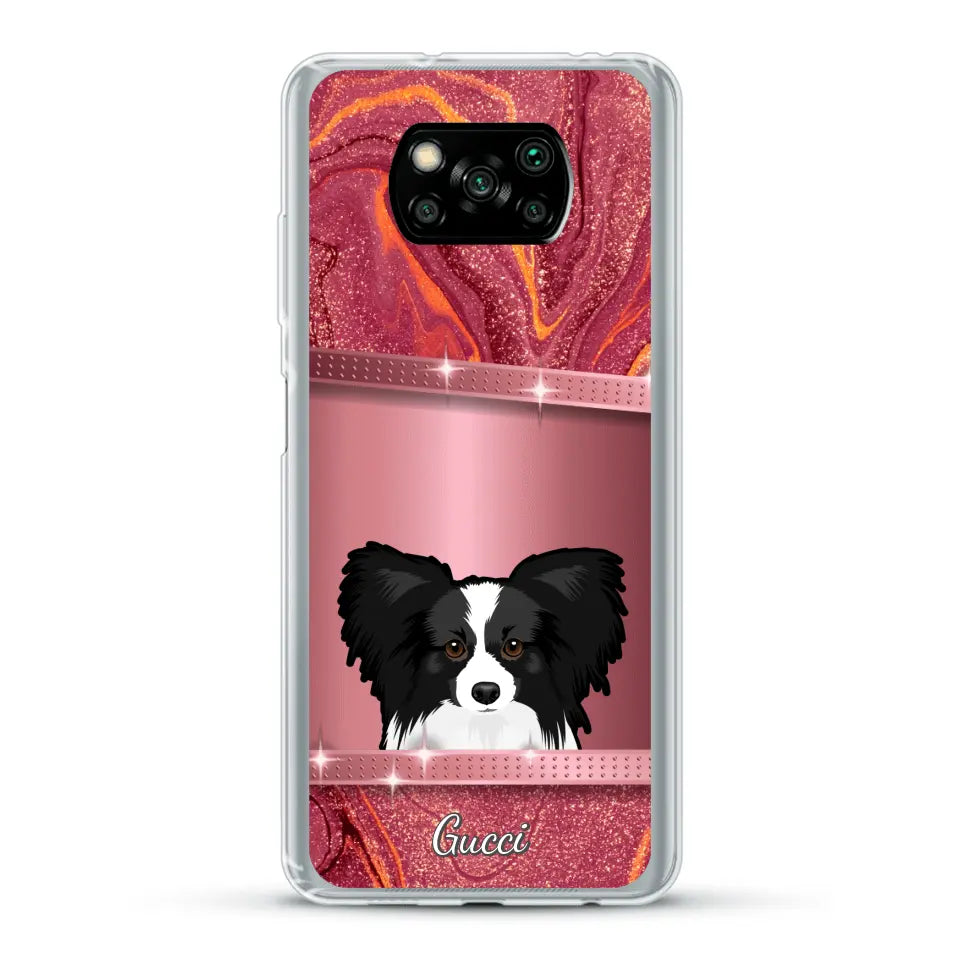Peeking Dogs Glitter Look - Personalised Phone Case