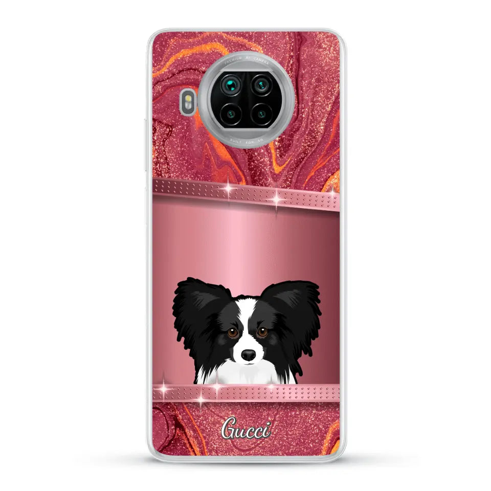 Peeking Dogs Glitter Look - Personalised Phone Case
