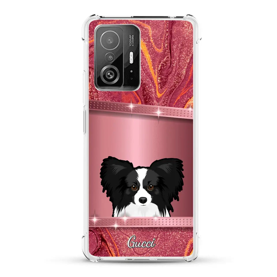 Peeking Dogs Glitter Look - Personalised Phone Case