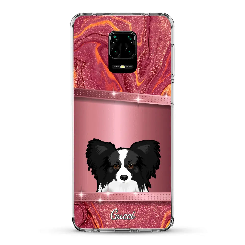 Peeking Dogs Glitter Look - Personalised Phone Case