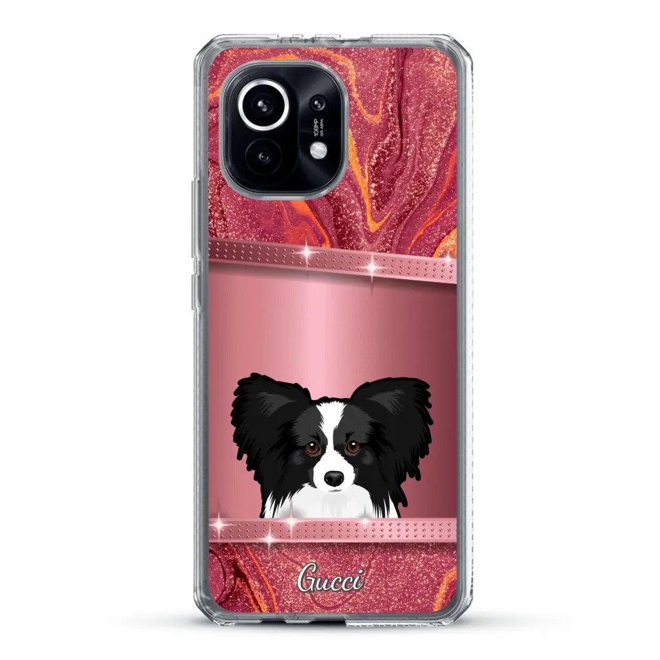 Peeking Dogs Glitter Look - Personalised Phone Case
