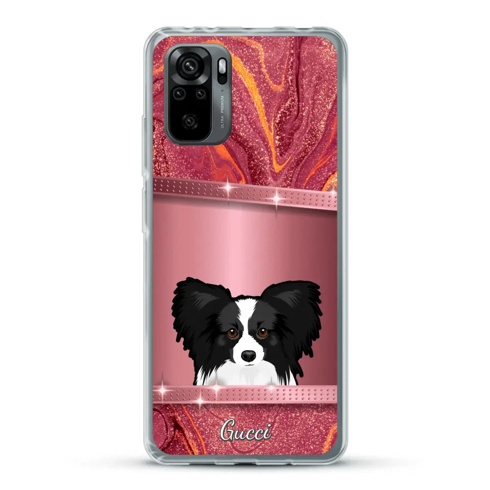 Peeking Dogs Glitter Look - Personalised Phone Case