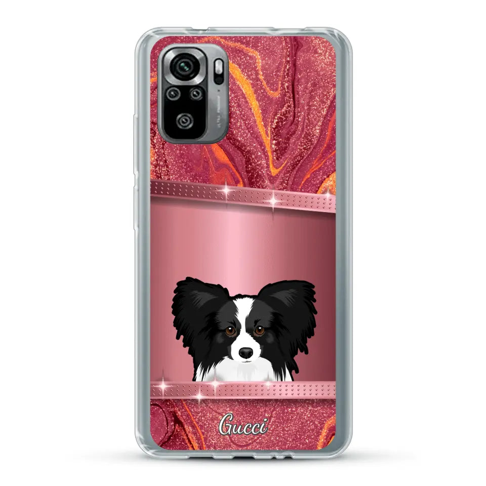 Peeking Dogs Glitter Look - Personalised Phone Case
