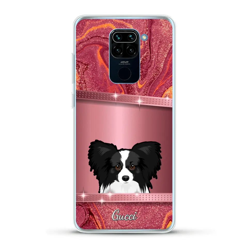 Peeking Dogs Glitter Look - Personalised Phone Case