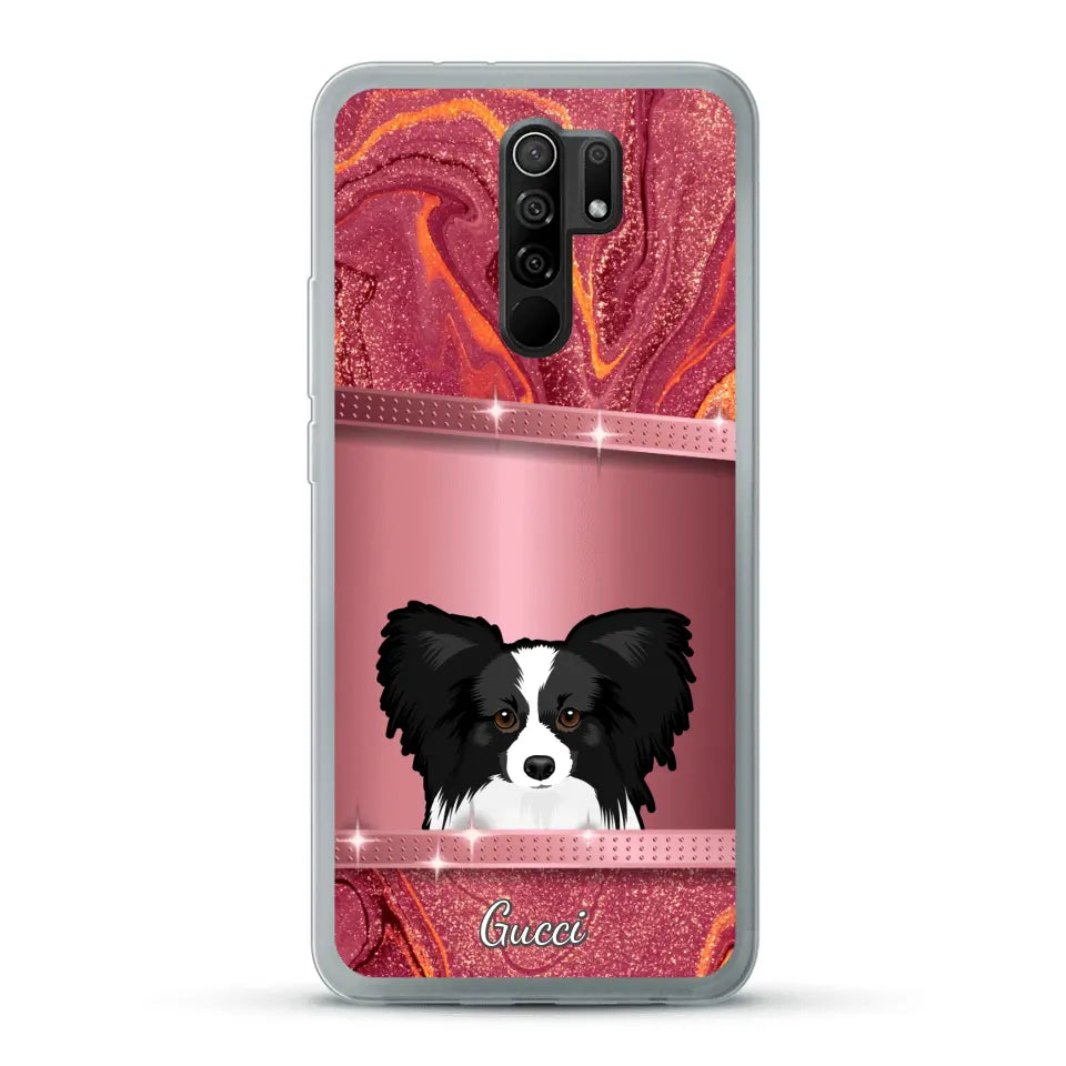 Peeking Dogs Glitter Look - Personalised Phone Case