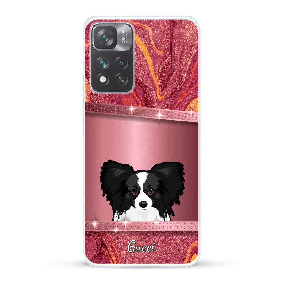 Peeking Dogs Glitter Look - Personalised Phone Case