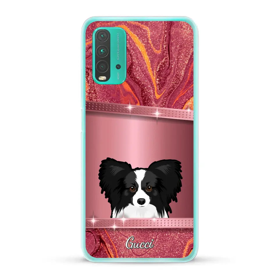 Peeking Dogs Glitter Look - Personalised Phone Case