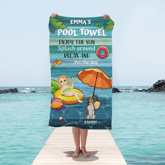 My Pool Towel - Personalised beach towel