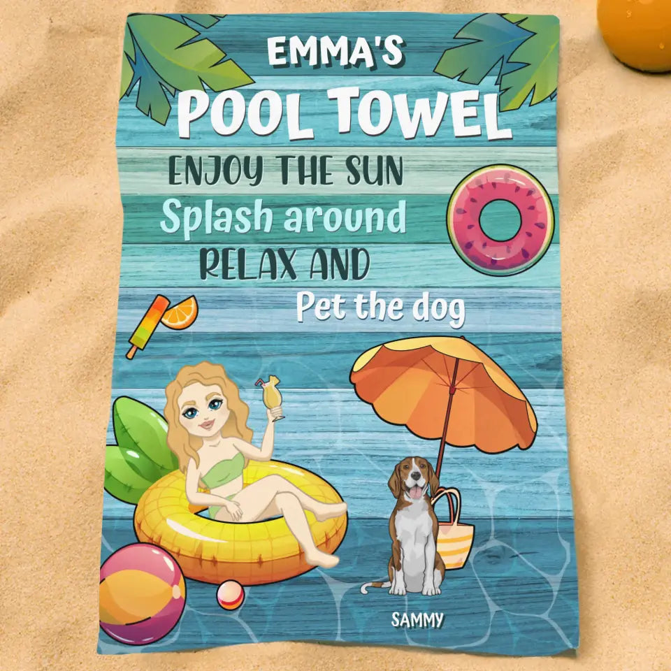 My Pool Towel - Personalised beach towel