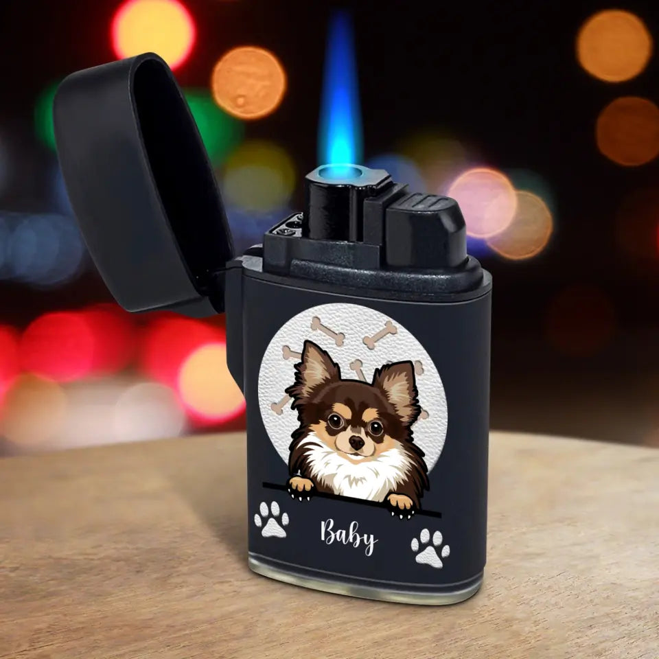 Leather look - Personalised lighter