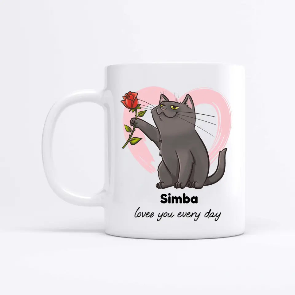 Your cat loves you - Personalised mug